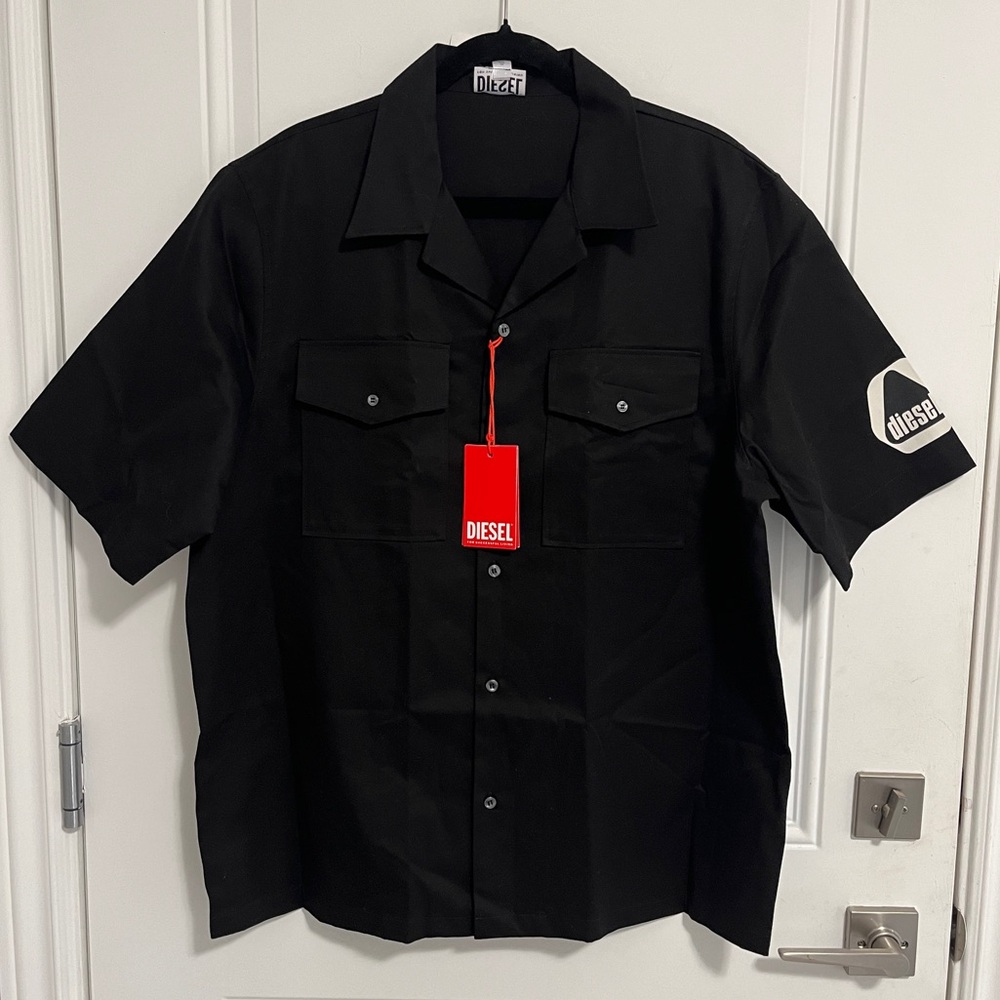 NWT - Diesel Men’s Bowling Shirt with Utility Logo - Size 52 / XL